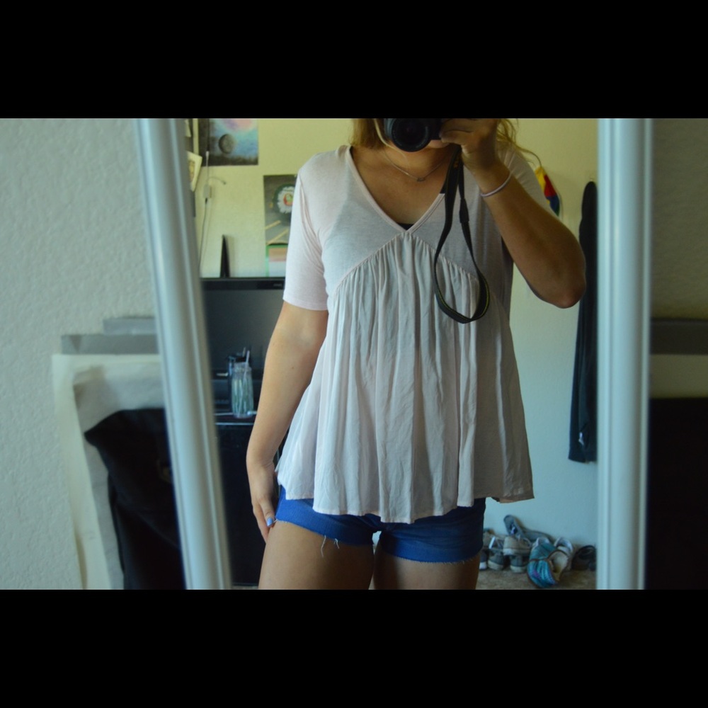 Pink babydoll top